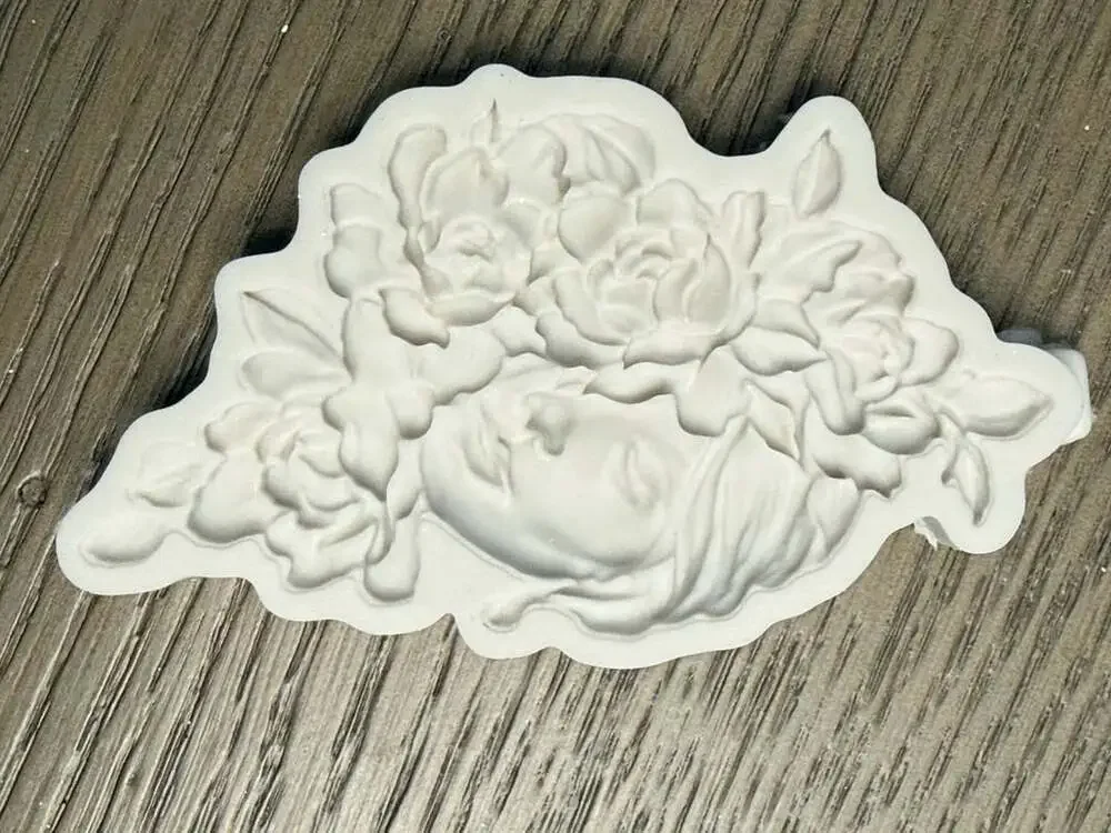 4-Piece Set Flower Goddess Lady Silicone Fondant Mold for Cake Decorating